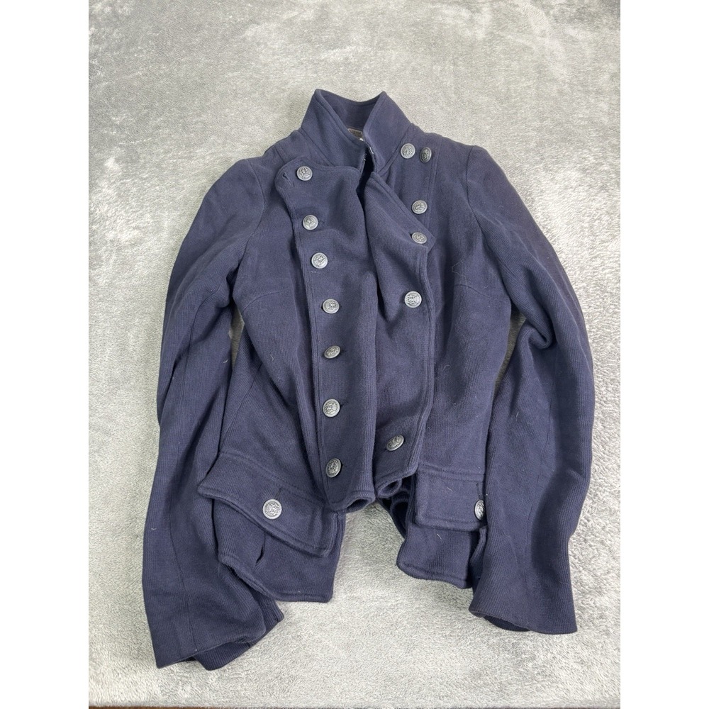 Free People Midnight Blue Double-Breasted Blazer